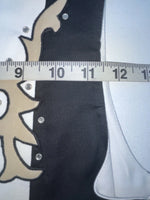New Women’s Black White 1849 Authentic Ranchwear Cut Off Zip Up Vest M 3B-68