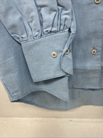 New Men’s Cricket Creek Blue Long Sleeve Button Up Medium MM-98