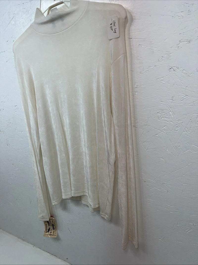 New Women’s White 1849 Authentic Ranchwear Long Sleeve Shirt Large UU-44