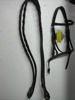 New Silver Fox Brown Pony Snaffle Bridle #20-8558-7 BB-15