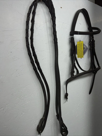 New Silver Fox Brown Pony Snaffle Bridle #20-8558-7 BB-15