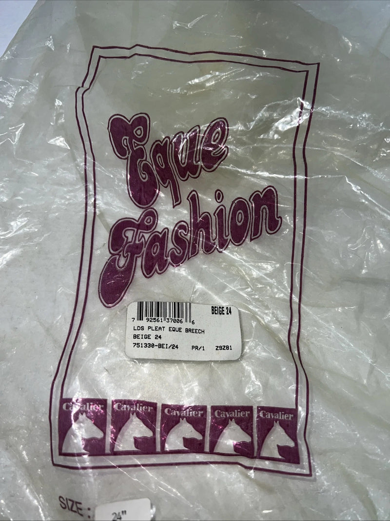 New Women’s Beige Eque Fashion English Breeches. 24” 1330-A0 C-39