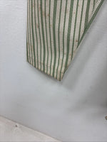 New Women’s Texas Togs Green Stripe Long Sleeve Zip Up Show Shirt Size 32 3B-4