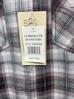 New Women’s Cumberland Purple Plaid Long Sleeve Pearl Snap Size 1X GG-10