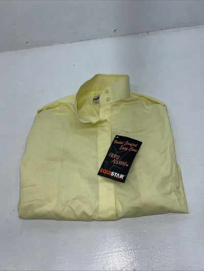 New Women Yellow EQUISTAR Short Sleeve English Riding Shirt. 30 465083 G-56