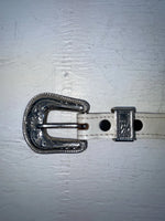 New White Genuine Leather Acme Silver Pendent 24” Belt #AB441 NN-41