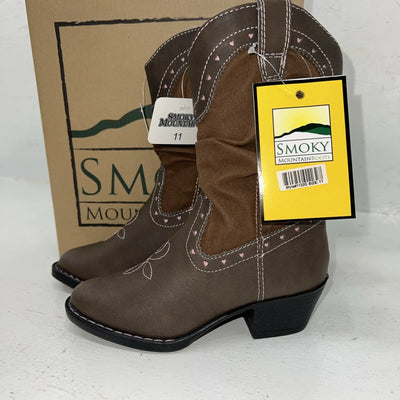 New Children’s Brown Smoky Mountain Cowboy Boots. 1122C 11 D. 24-69