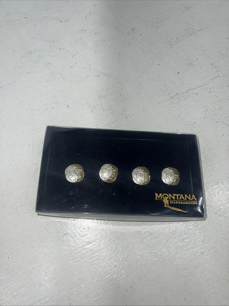 New Women’s Montana Silversmiths Gold/silver Button Covers-Filigree BN627 A-2