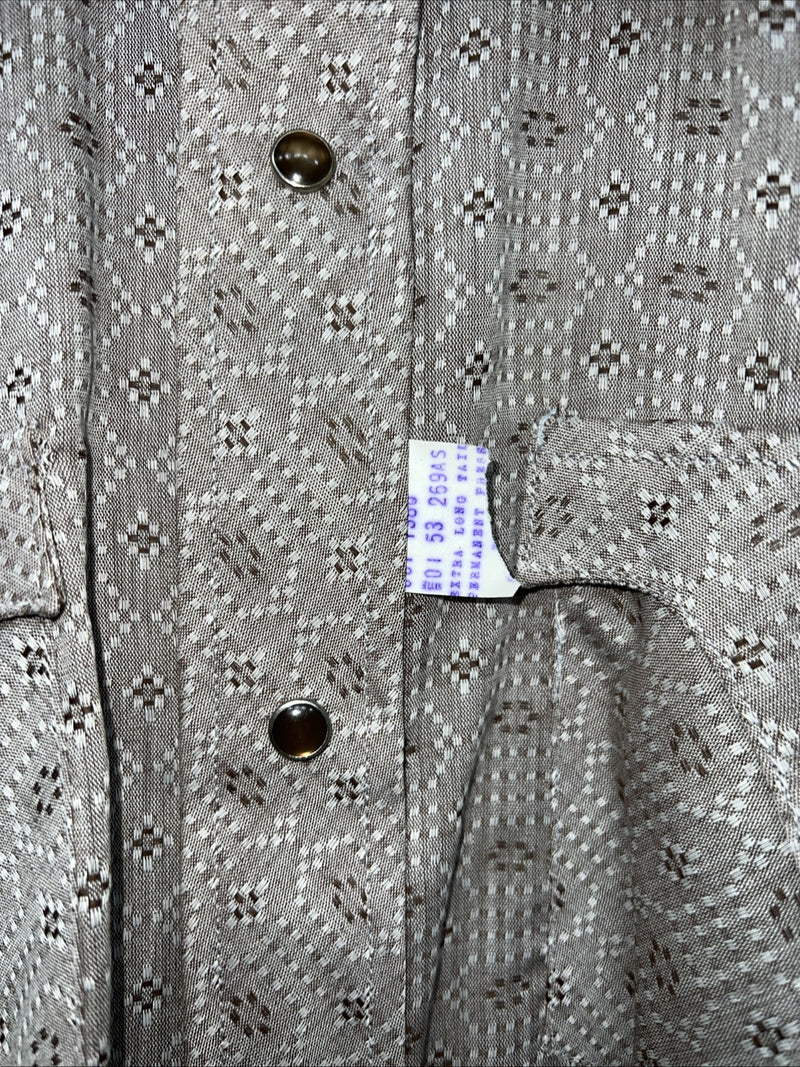 New Men’s Tem Tex Western Flare Long Sleeve Pearl Snap 14.5 X 33 Small A-182