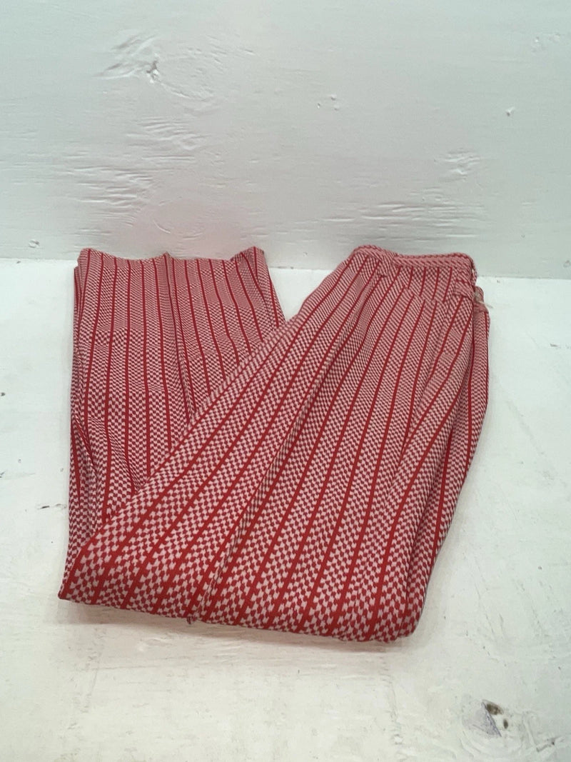 New But Age Red Checkered Panhandle Slim Polyester Pants #8042 VV-70