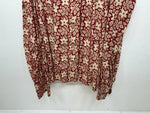 New Women’s Red Floral Tem Tex Long Sleeve Button Up Shirt #7144 3B-95