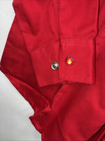 New Boys Western Express Red Long Sleeve Pearl Snap Medium DD-115