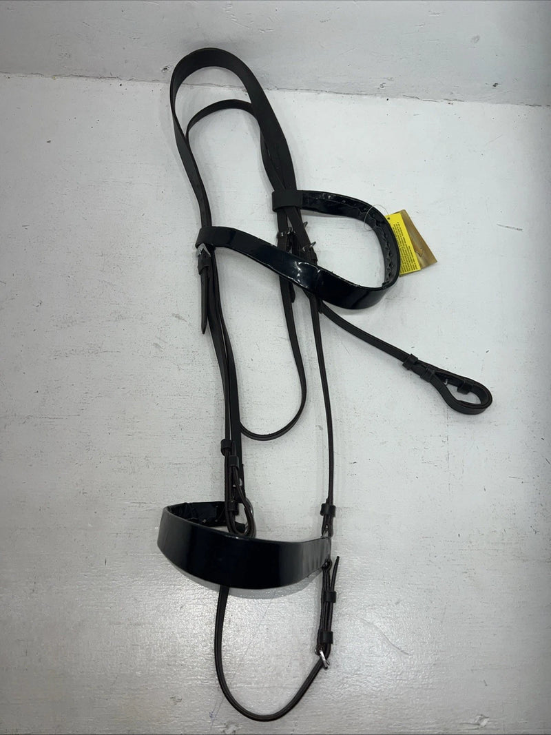 New Silver Fox Black Draft Bridle With Reins #20-05607-2-0 BB-37