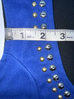 New Kids Blue With Bling Valencia Sleeveless Zip Up Vest S #052235G 3B-60
