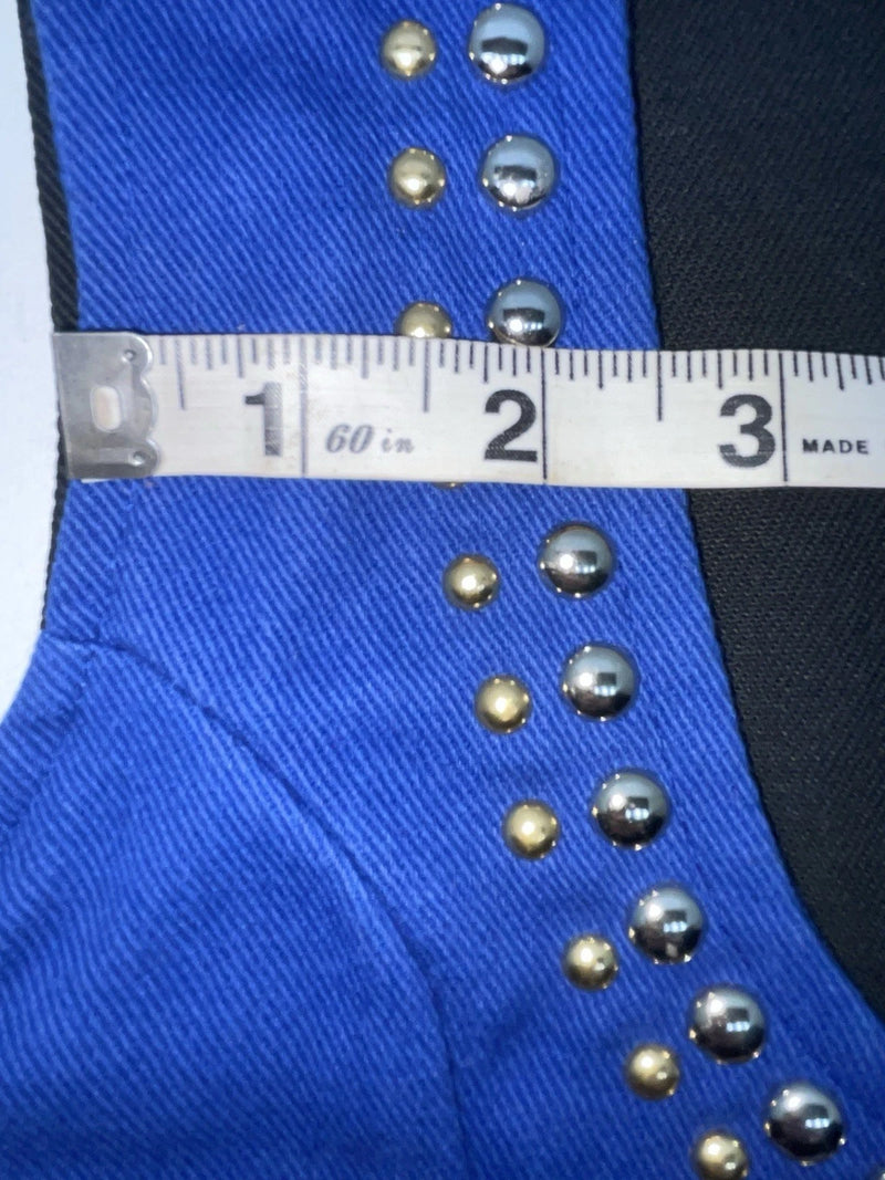 New Kids Blue With Bling Valencia Sleeveless Zip Up Vest S #052235G 3B-60