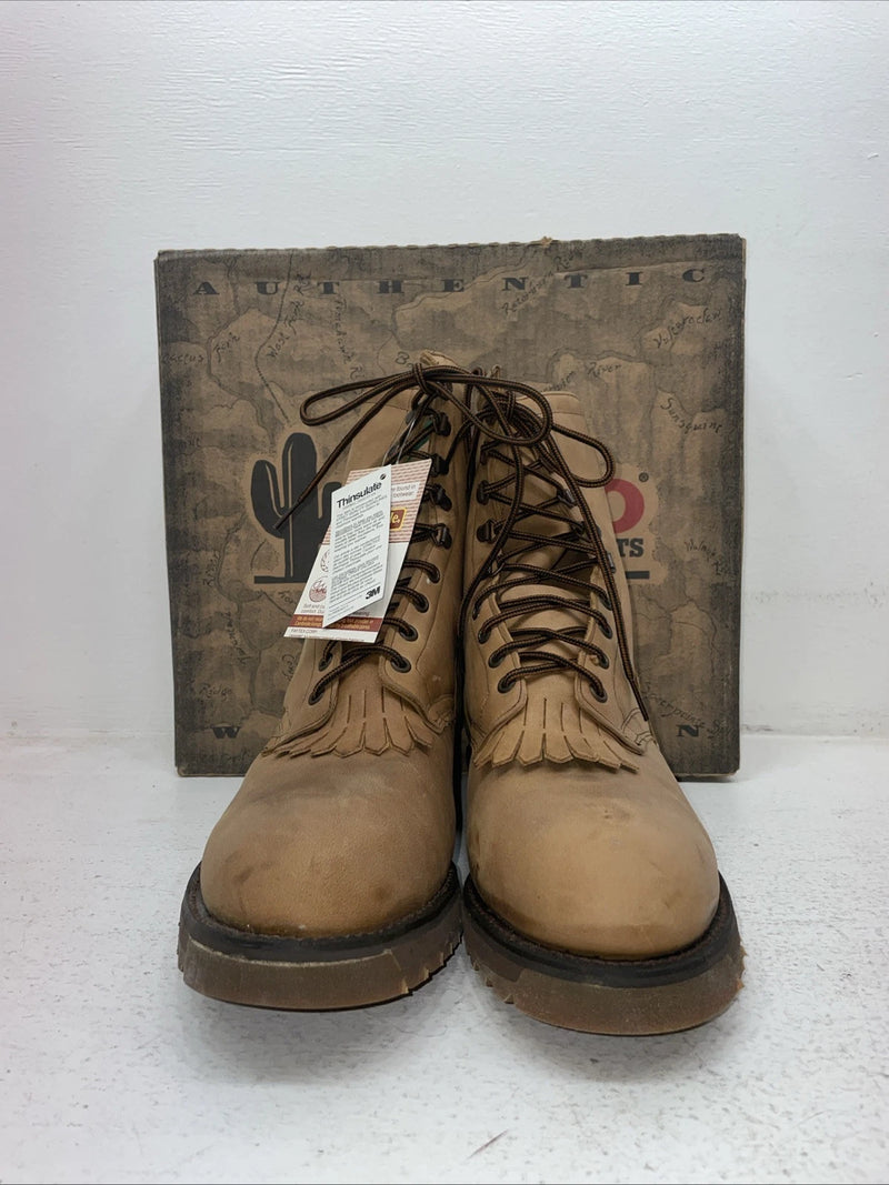 New Men’s Brown Lace Up Laredo Cowboy Boots. 1263 9.5 9 1/2 E E. 4-40