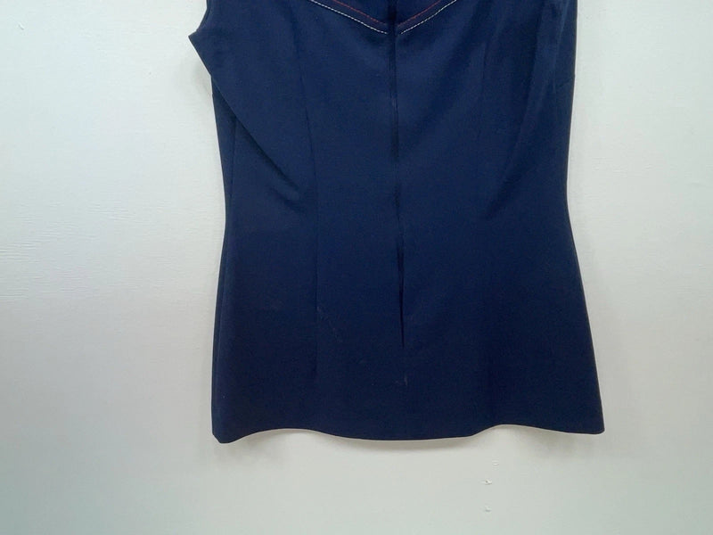 New Women’s Blue Lasso Short Sleeve Zip Up Shirt #A983102 3B-58