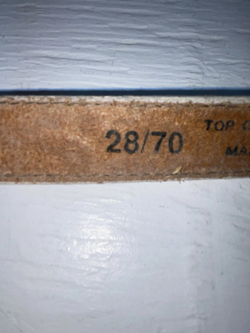New White Genuine Leather Wrangler Tooled 28” Belt #4151 Z-135