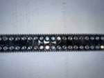 New Black Genuine Leather Nocona Silver Bling L Belt #N3424601 JJ-79