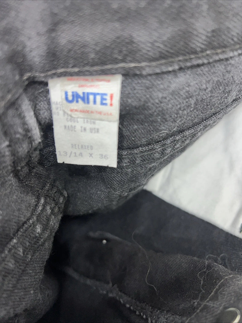New Women’s Black Diamond Cut Relaxed Fit Denim Jeans. 13/14x36 M-15