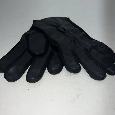 New Black Leather Riding Show Gloves #24595K Q-500