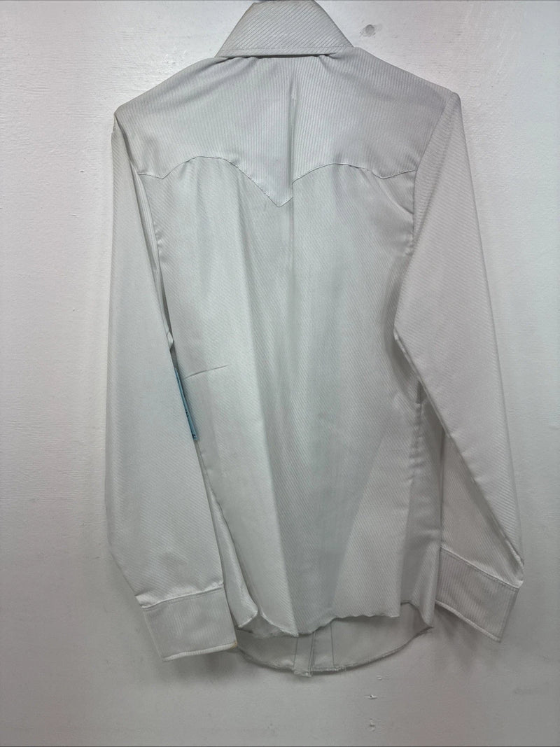 New Women’s Panhandle Slim Gray Long Sleeve Pearl Snap Size 30 KK-14