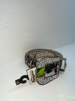 New Zebra Print Genuine Leather Nocona Bling M Belt #N1330999 Z-130