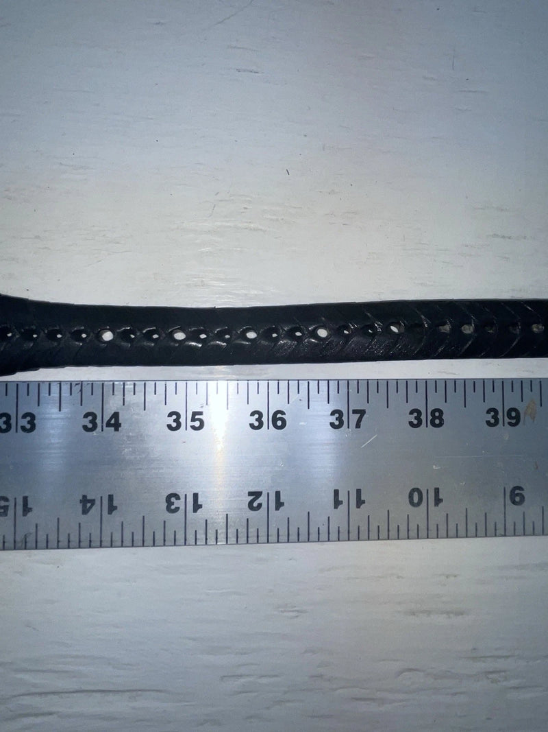 New Black Genuine Leather Weaved 36” Belt #110 Z-109