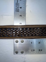 New Brown Genuine Leather Tex Tan Tooled 30” Belt #022335 JJ-147