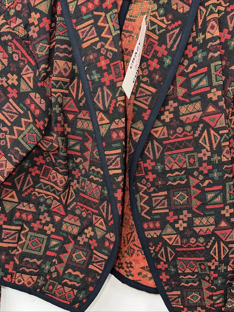 New Women’s Red Aztec Crazy Cowgirl Cover Jacket Large #ccJ-74 UU-21
