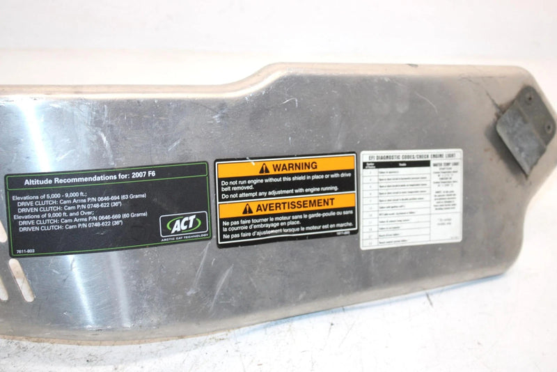 07 Arctic Cat F6 Efi Oem Clutch Belt Cover 1707-465 SAS9