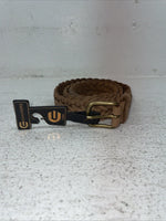 New Brown Genuine Leather Chambers Braided 35” Belt Z-11