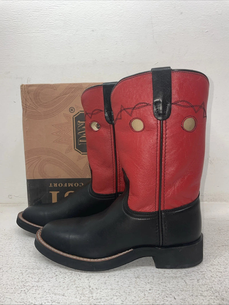 New Youth Red Dan Post Cowboy Boots. 3126 4. 22-60