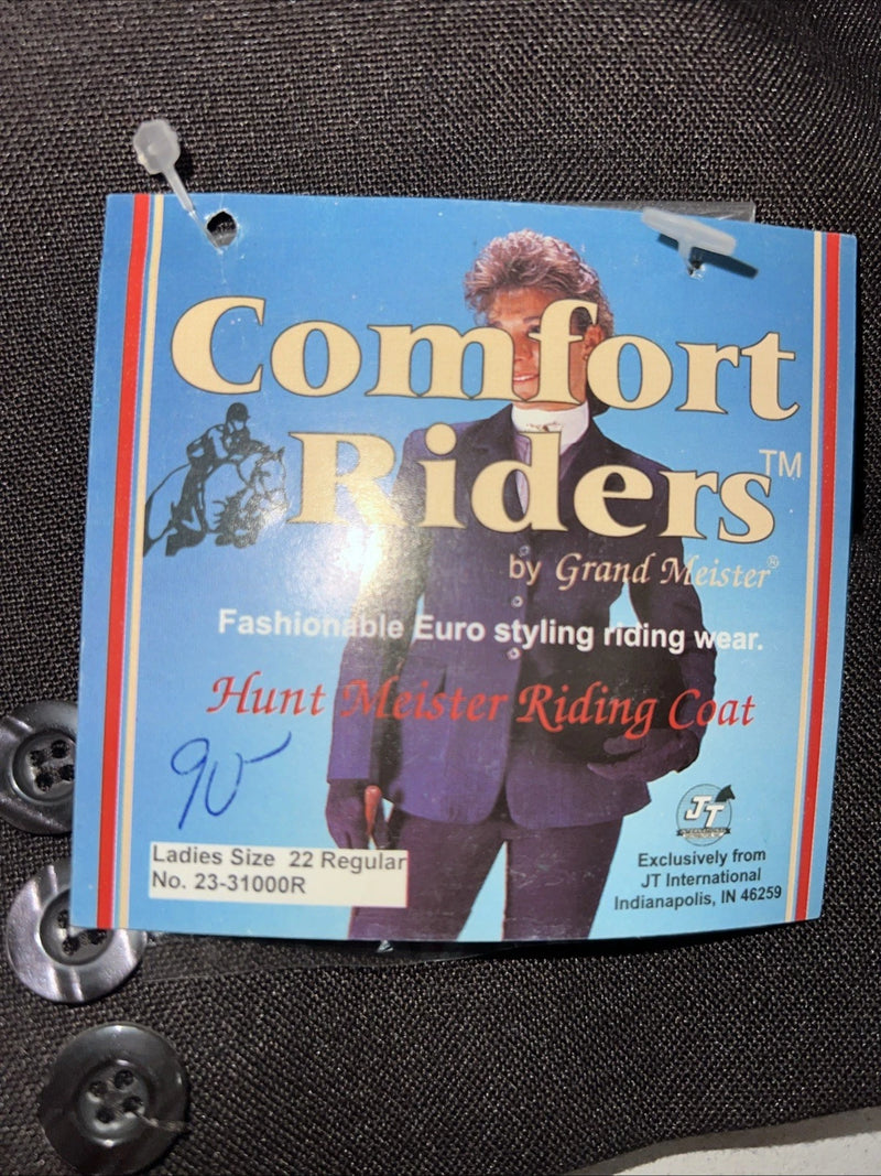 New Women’s Comfort Riders Brown Hunt Meister Riding Coat 22R V-603