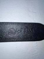 New Black Genuine Leather 3D Silver Pendent And Tooled 32” Belt #2030 JJ-4