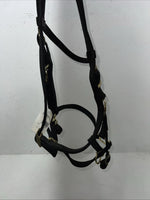 New Fabtron Black Nylon Halter/Bridle Trail Combo With Split Reins #NP54-5 W-43