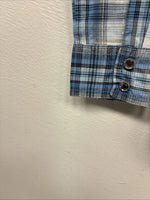 New Girls Cumberland Blue Plaid Long Sleeve Pearl Snap Size 1 YY-1