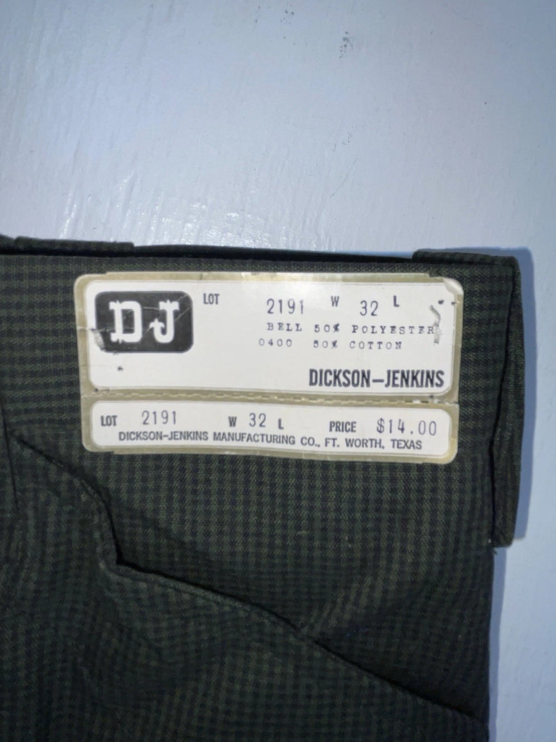 New Vintage Green Dickson Jenkins Polyester Pants #2191 OO-42