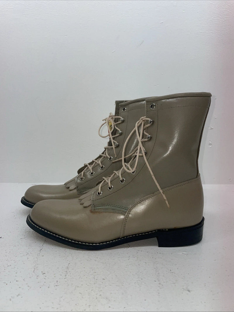New Women’s Brown Lace Up Texas Brand Cowboy Boots. 4498 8 M. 16-117