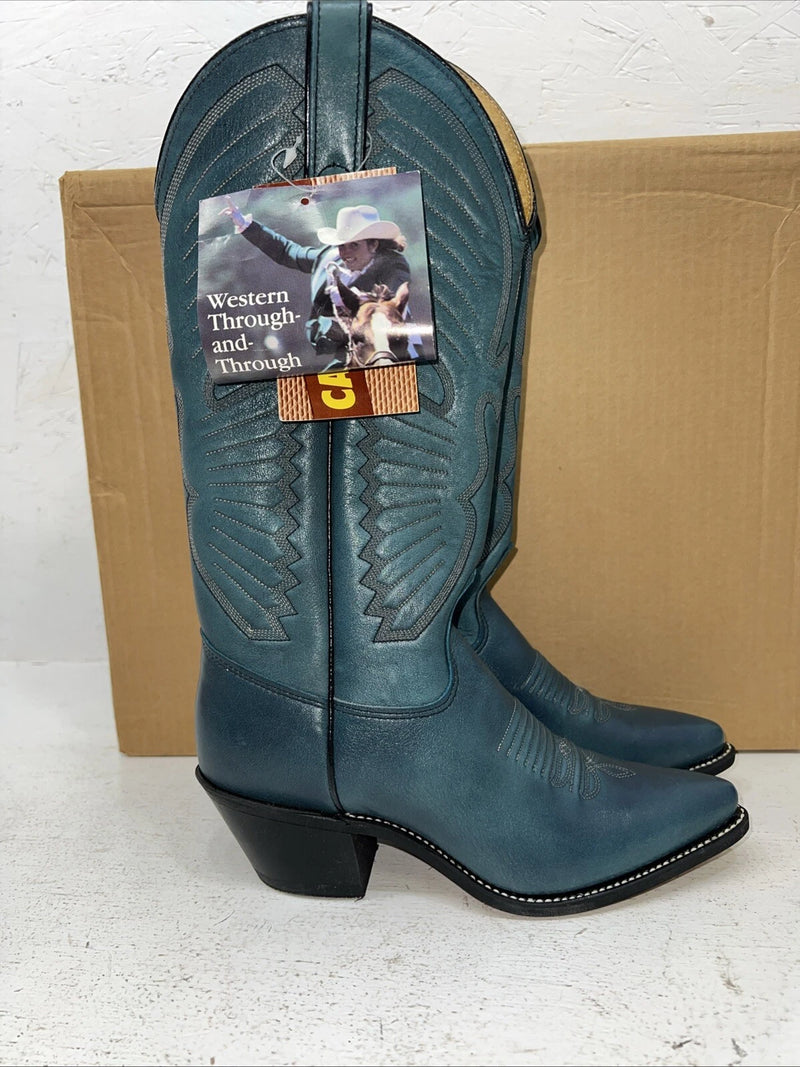 New Women’s Blue Texas Brand Cowboy Boots. S 4995 6 M. 18-87