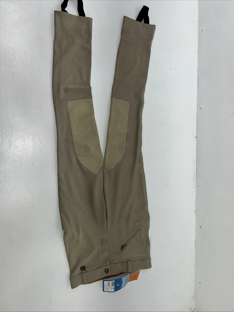 New Children’s Tan Ovation English Riding Breeches. 12 Low Rise 464837 G-15