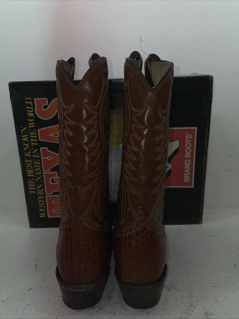 New Men’s Brown Texas Brand Cowboy Boots. 5084 10.5 10 1/2 D. 7-73