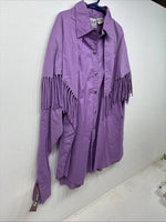 New Women’s Mine & Bills Purples Fringe Long Sleeve Button Up Size Large TT-70