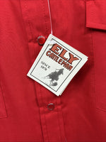 New Men’s ELY Cattleman Western Red Long Sleeve Pearl Snap 16.5 Large V-45