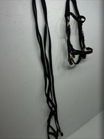 New Fabtron Black Nylon Halter/Bridle Trail Combo With Split Reins #NP54-5 W-43