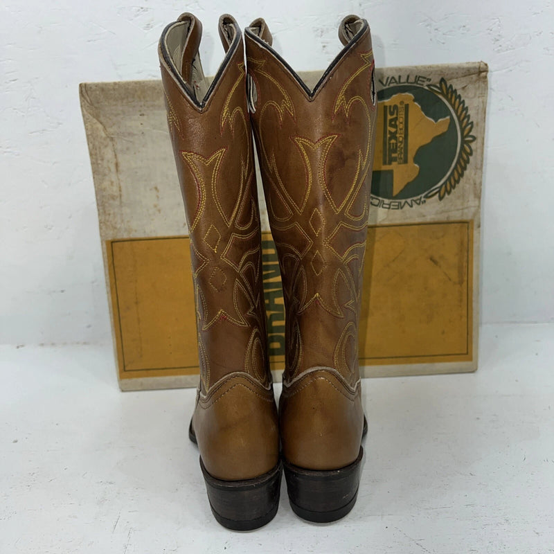 New Women’s Tan Texas Brand Cowboy Boots. L195 6 M. 20-83