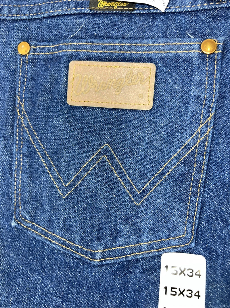 New Men’s Wrangler Cowboy Cut Original Fit Denim Jeans. 15x34 K-14
