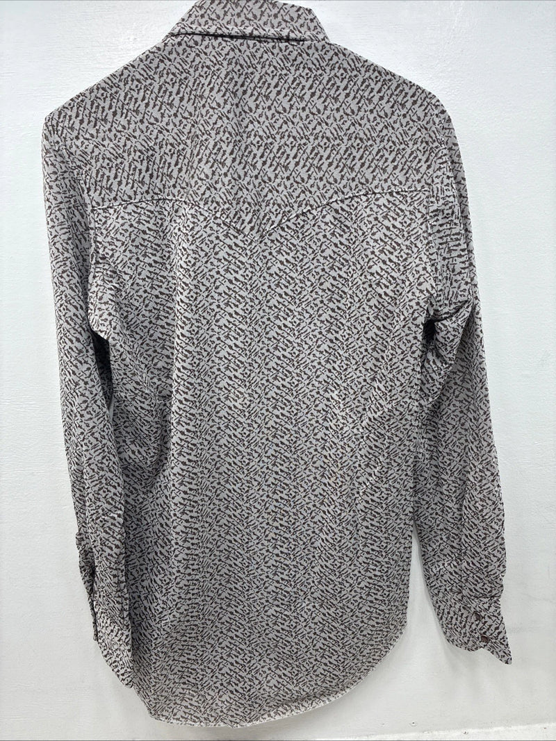 New Women’s Miller Brown Designed Long Sleeve Pearl Snap Size 15 KK-55