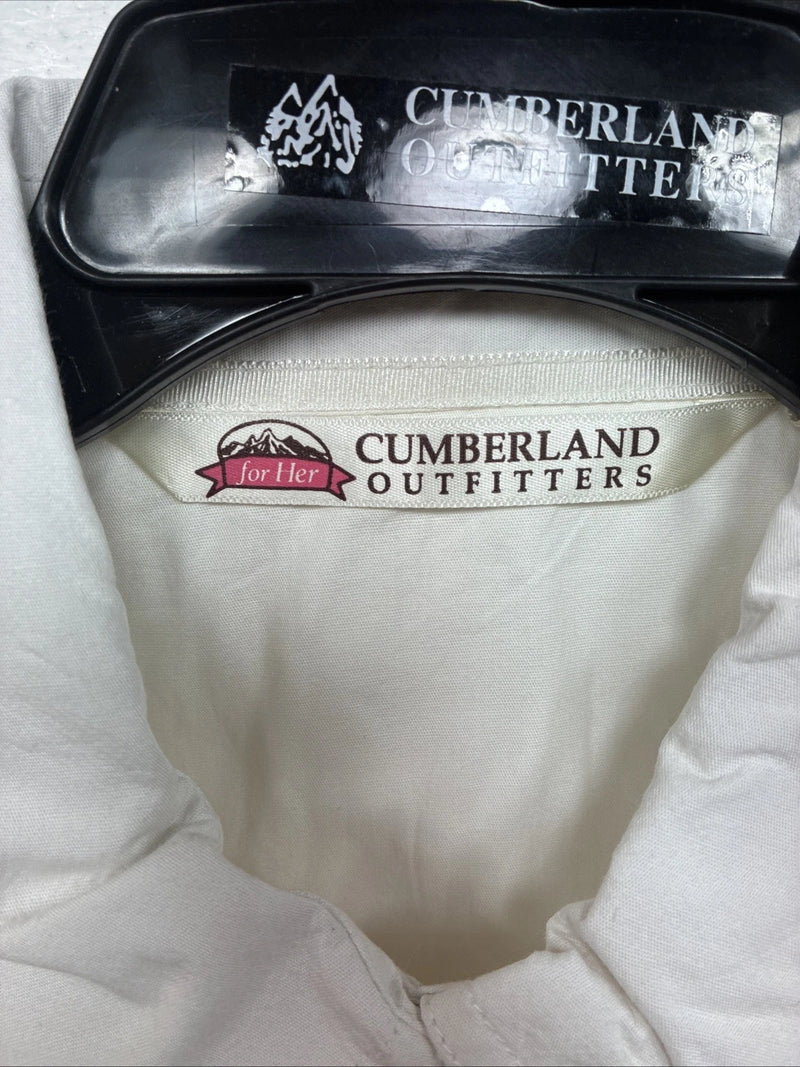 New Women’s Cumberland White Gem Long Sleeve Pearl Snap Medium LL-8