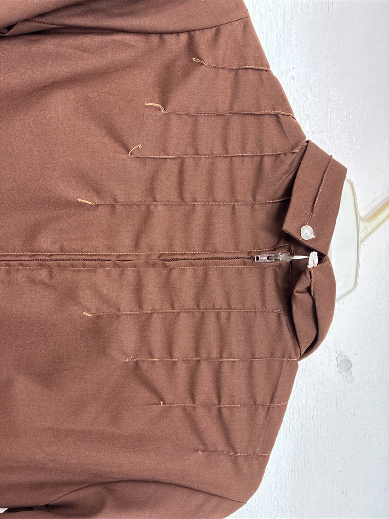 New Kids Brown Long Sleeve Half Zip Show Shirt Size 12 TT-125